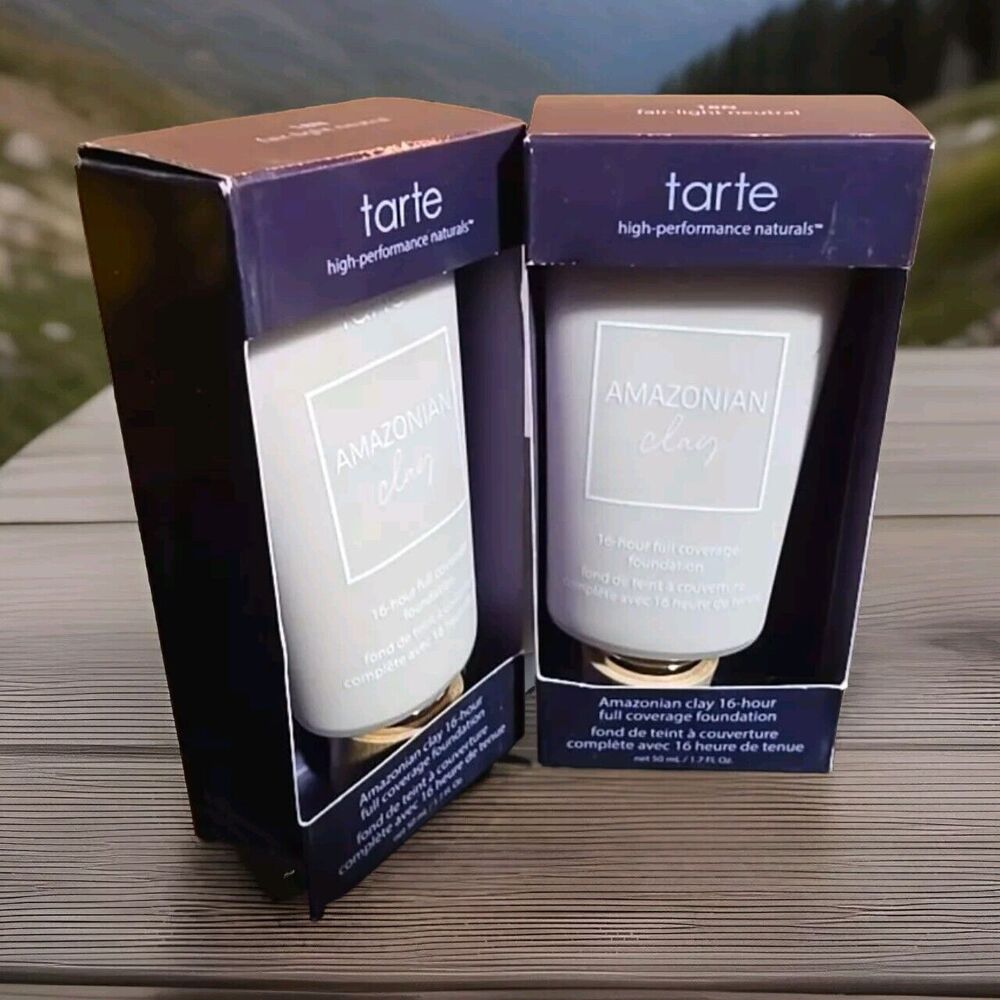 2X Deal Tarte Amazonian Clay 18N Fair Light Neutral Full Coverage Foundation 1.7